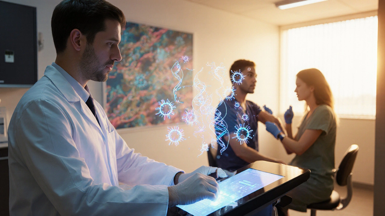 Researchers using CRISPR and vaccines to prevent virus‑related cancers.