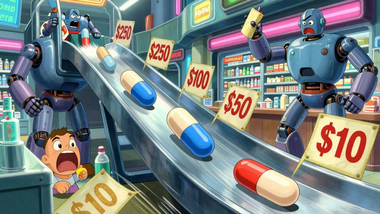 Three generic drugs sliding down a price collapse as pharmacies and PBMs reach for the cheapest option.